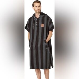 3607 Slowtide Baja Stripe Fouta Hooded Changing Poncho L-XL